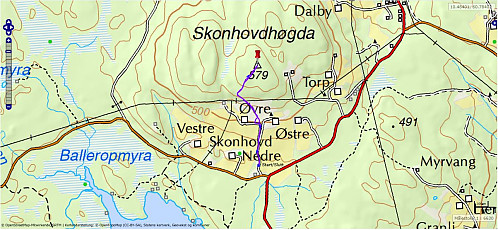 Skonhovdhøgda - 34 min - 1,8 km
