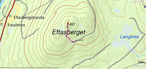 Eftasberget - 1,1 km - 20 min