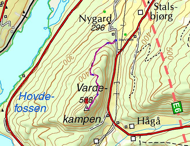 Turen til Vardekampen, 2 km - 37 minutter