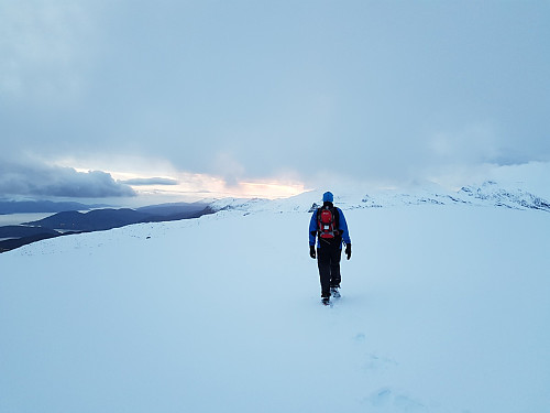 På vei til bilen fra Tverrfjellet