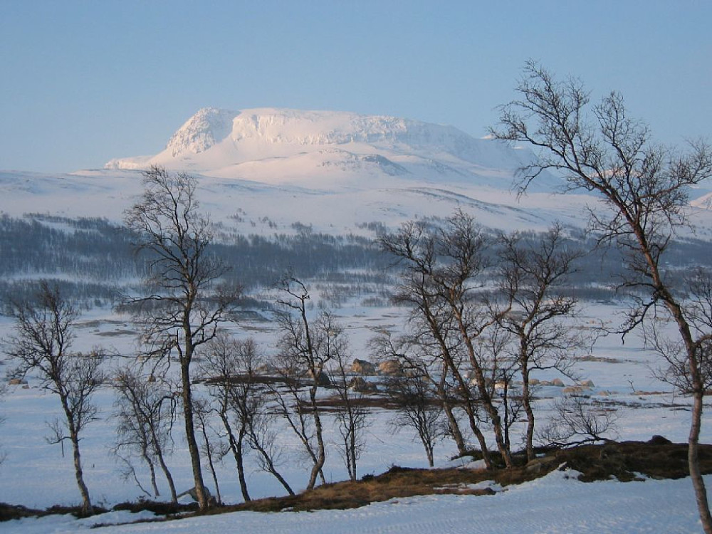 Kveldsola mot Hallingskarvet fra Raggsteindalen