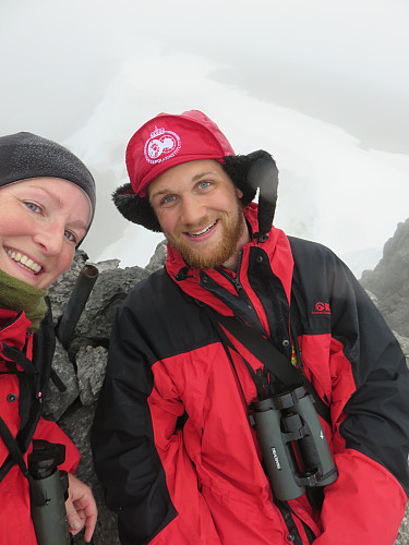 Varden på toppen av Antarticfjellet