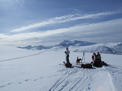 Vinterruta mellom Jøldalshytta og Trollheimshytta. Snota i bakgrunnen