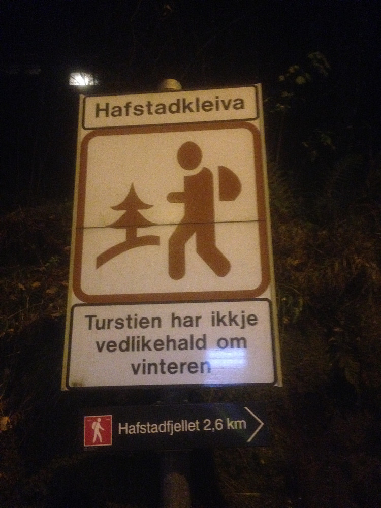 Skilt ved stistart