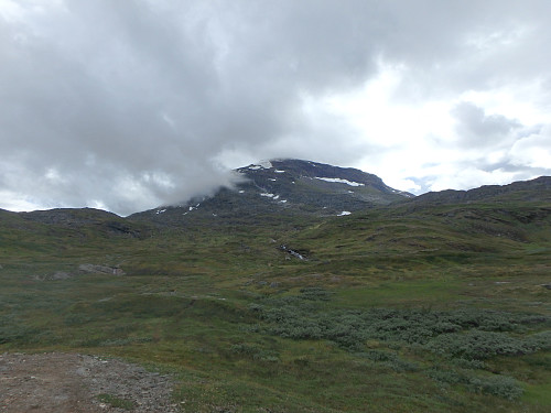 Fikk ett glimt av fjellet på vei ned til bilen