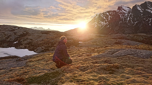 Solnedgang fra Småvatnan, Skaug, Bodø