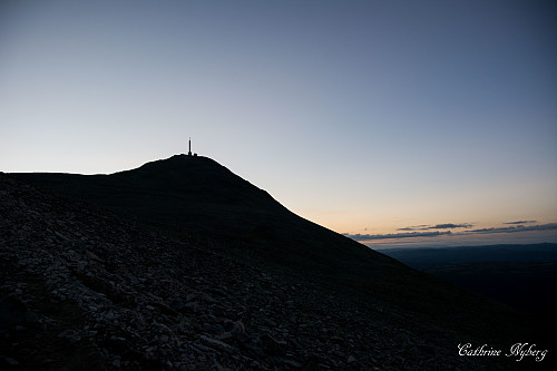 Gaustatoppen rett etter solnedgang