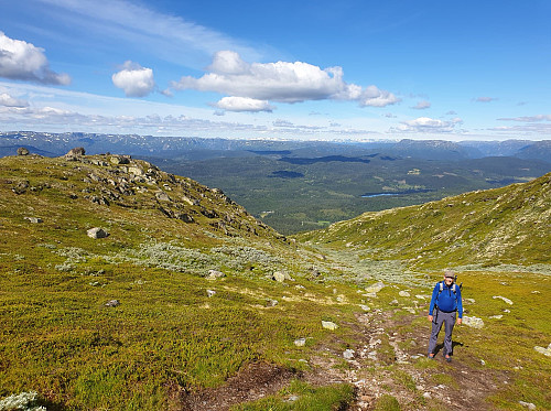 Opp det siste stykket var det rimelig bratt, men utrolig kult landskap og godt terreng å gå i!