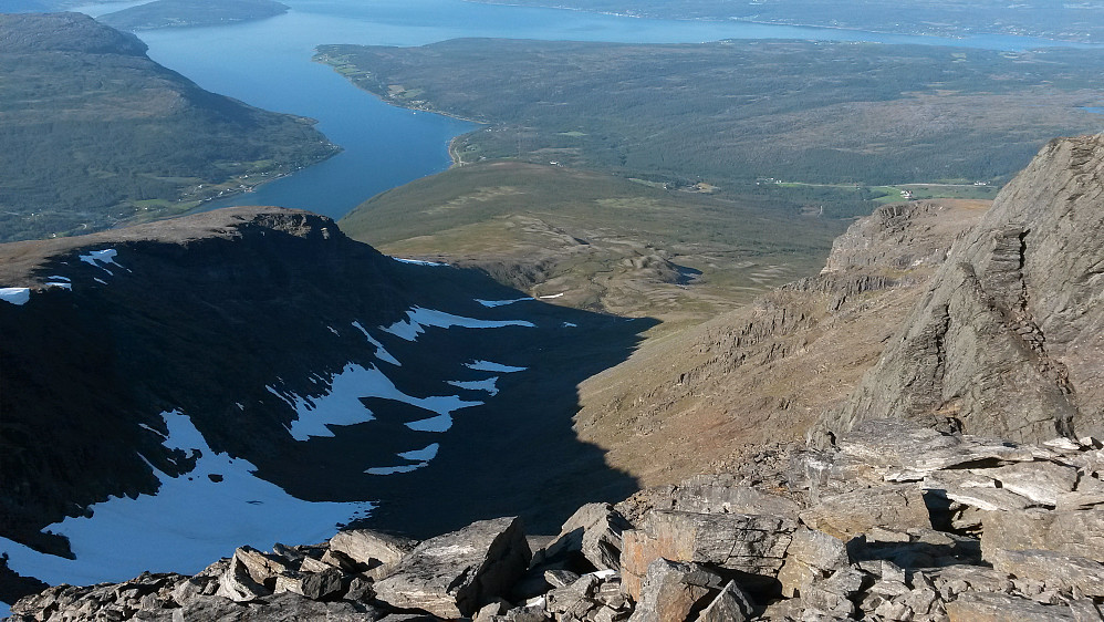 Utsikt fra Store Mårtind mot Aursfjorden (Sørfjorden)