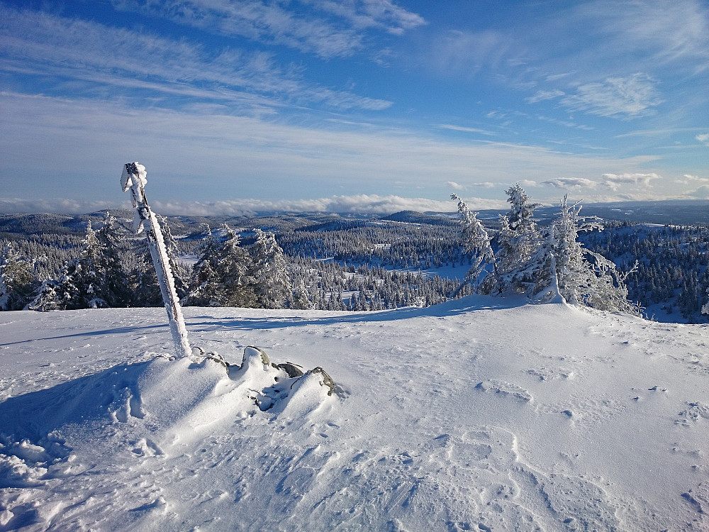 Fint på toppen.