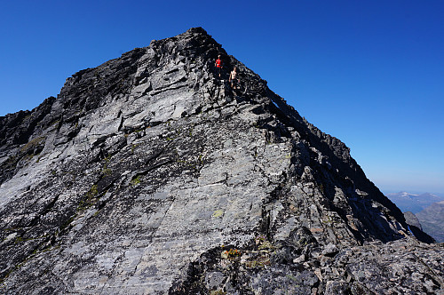 Fin friksjon på tørt fjell i dag.