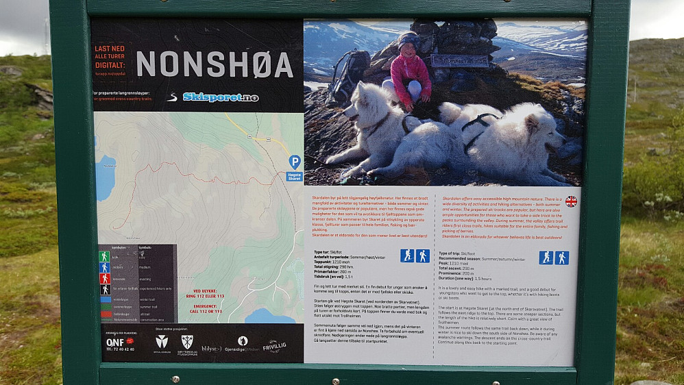 Plakaten ble laget før det ble oppdaget at Nonshøa hadde feil primærfaktoren, Tjønnpiken var høyest.