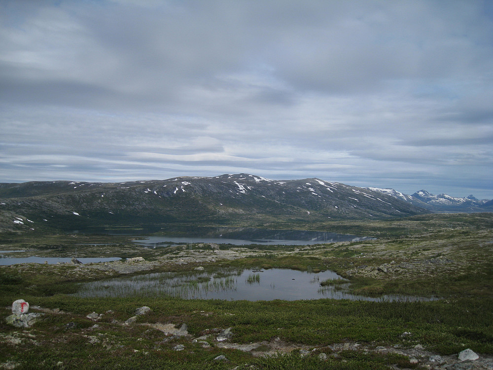 En varm, fin dag i fjellet.