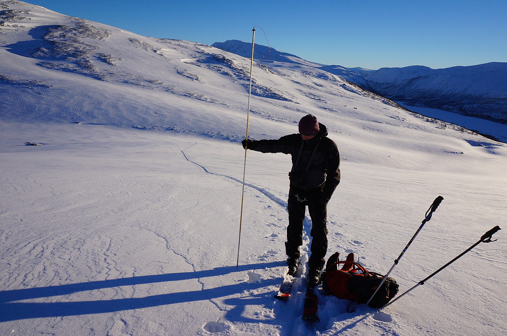 Målte snødybden til 1,80