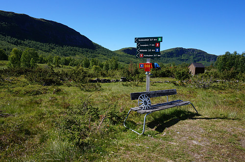 Turen starter ved Grytalisætra og det er godt merket hvor du skal gå.