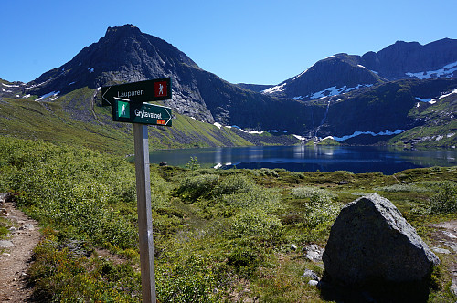 Kommet inn til Grytvatnet.