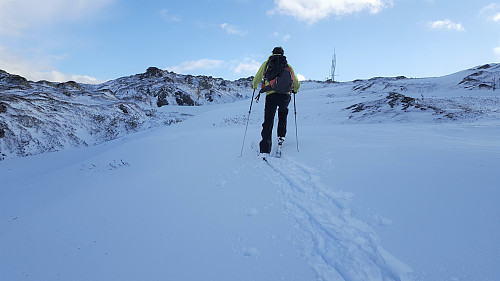 Snart på toppen av Raudhovden.
