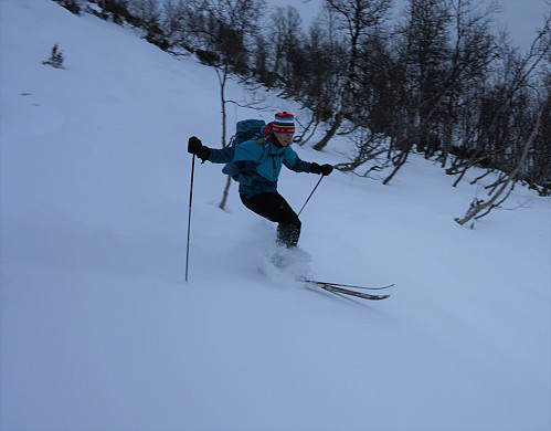 Fikk fart på skia nedover Nyhuslia