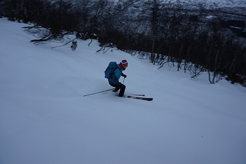 Fikk fart på skia nedover Nyhuslia