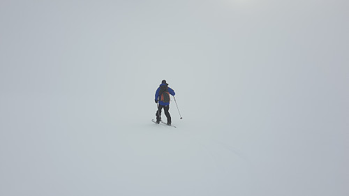 Måtte bruke GPS for å finne frem videre mot Elghøa.