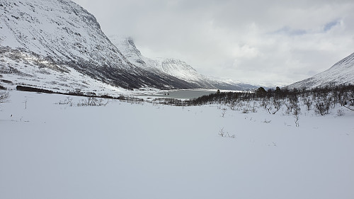 Mye snø innover til Vassendsetra.