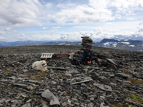 Bamse og Egil på toppen.