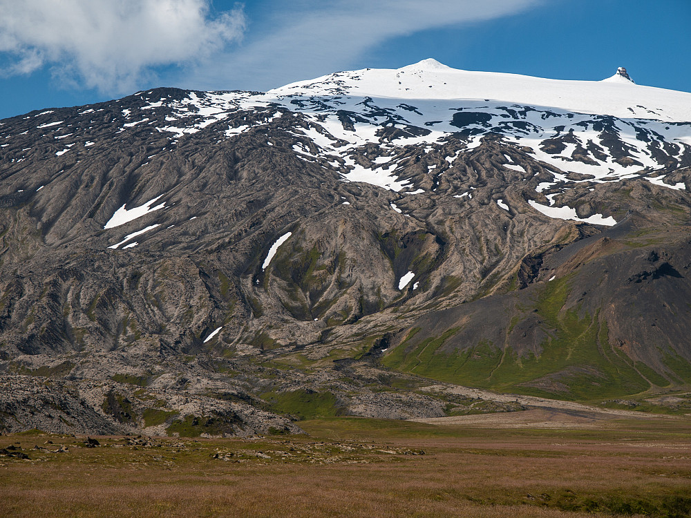 Det ble ingen tur opp på Snæfellsjökull denne gangen. Hadde ikke med breutstyr, og ville ikke kjøre beltebil.