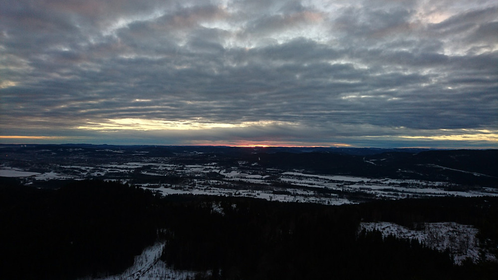 Fra Ramsberget og solnedgang