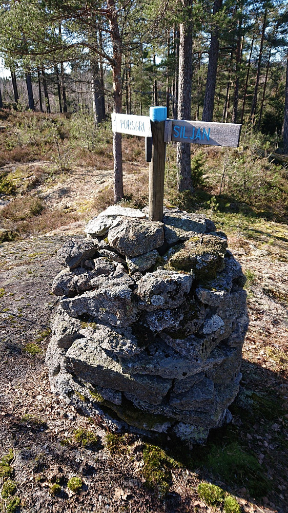 Grenserøysa der Skien, Porsgrunn og Siljan møtes.