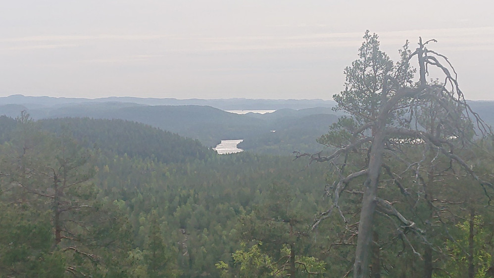 Utsikt fra Sandseterfjell mot Kilevannet.