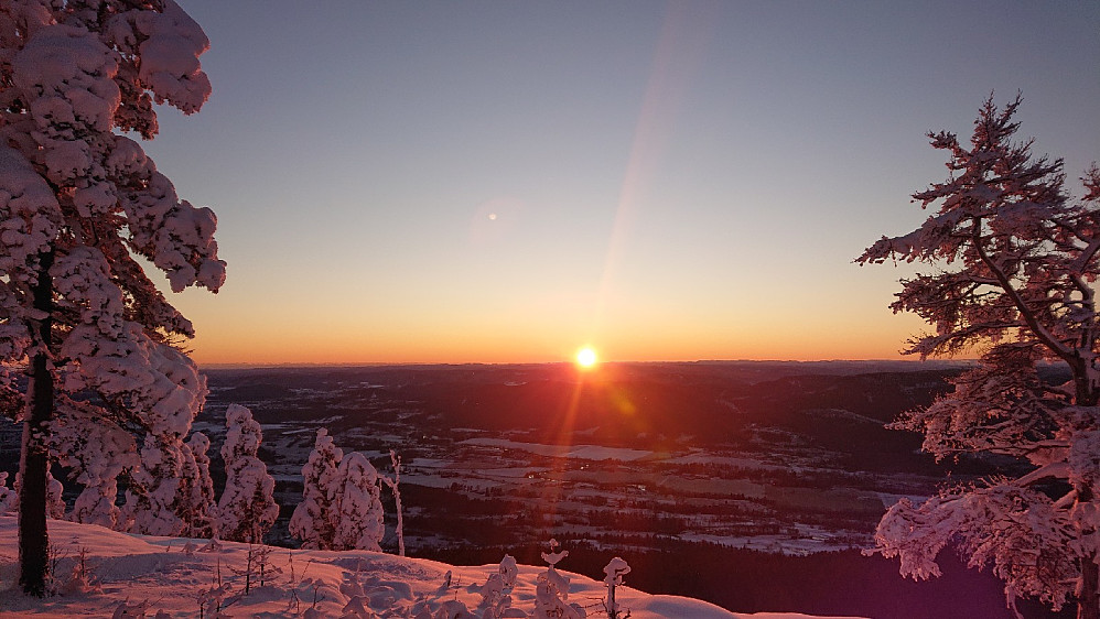 Solnedgang fra Lille Skrehelle.