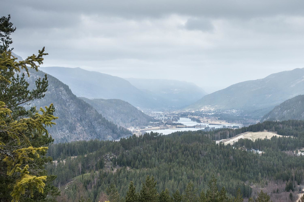 Utsikt oppover dalen.