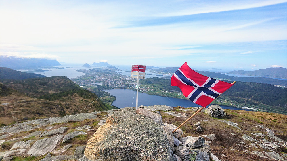Trivelig med flagg i varden. Kanskje hatt 17 mai besøk?
