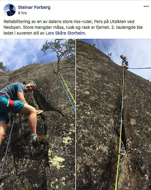 Steinars Facebook-innlegg etter dagens ryddejobb 