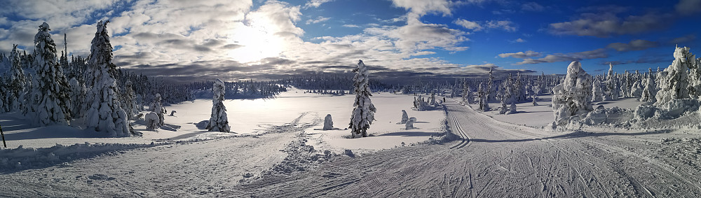 Gnistrende vakkert på Rausteinshytta 