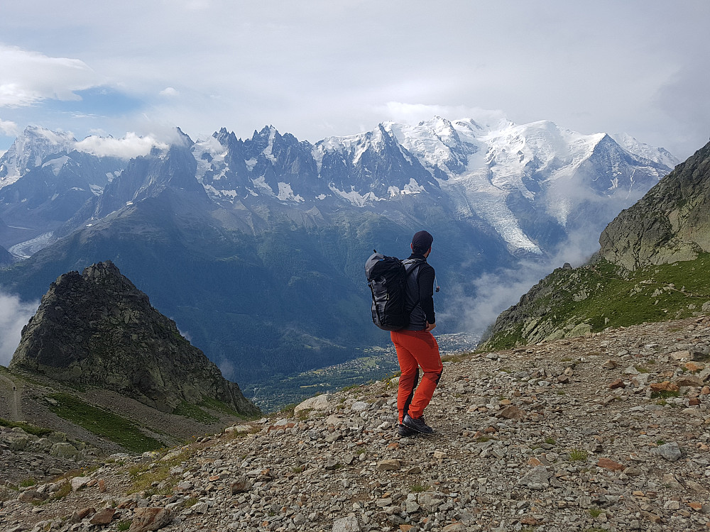 Ole med Mont Blanc-massivet i bakgrunnen.