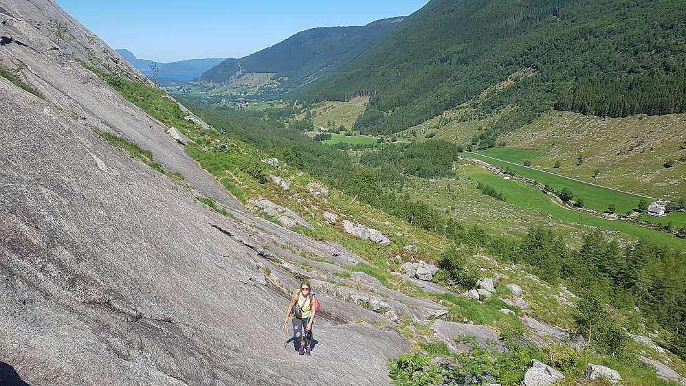 Kjersti på siste del av anmarsjen (som tar maks 30 min).