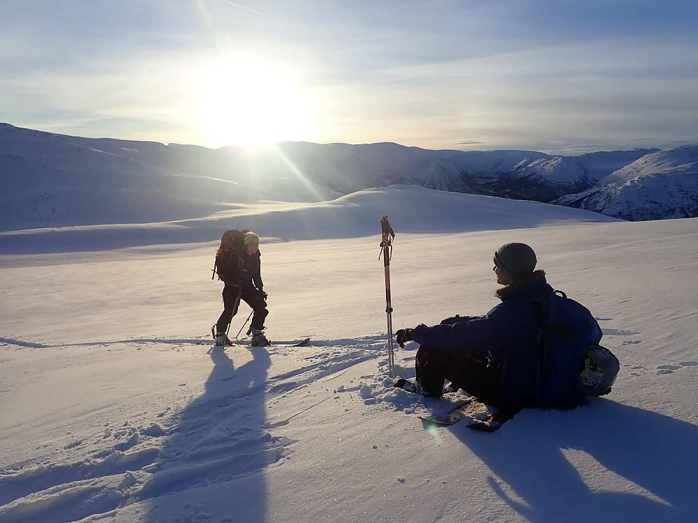 Ikke ofte jeg tar lange matpauser i fjellet i desember, men i dag var det såpass fint at det ble gjort et unntak.