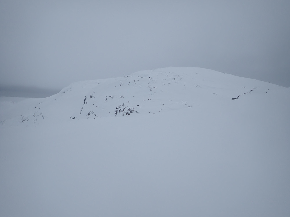 Otredalsfjellet. Også herfra er det flere ok nedkjøringsalternativ. Ruta jeg valgte er veldig bra, men føret gjorde det til en helt middels opplevelse i dag.