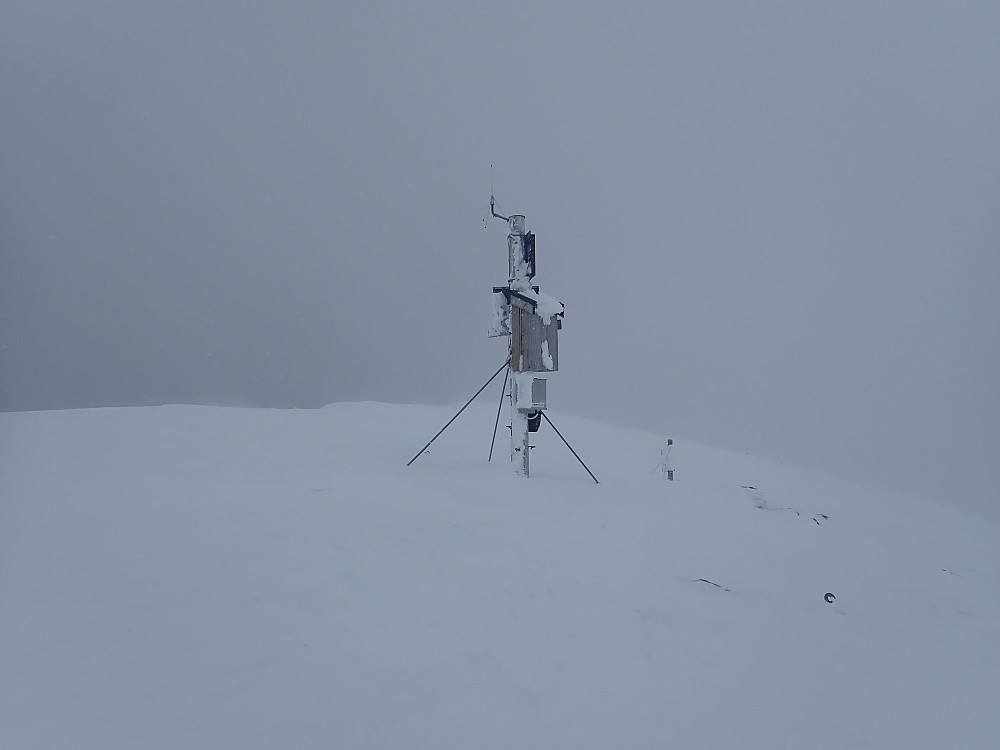 Ikke en veldig fotogen dag i fjellet. Her fra Fremste Blåhornet.