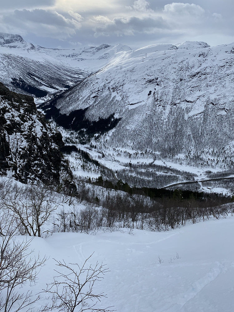 Øvre del av ruta forbi Ørnhamran