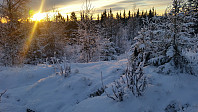 På toppen av Åsen, snart solnedgang.