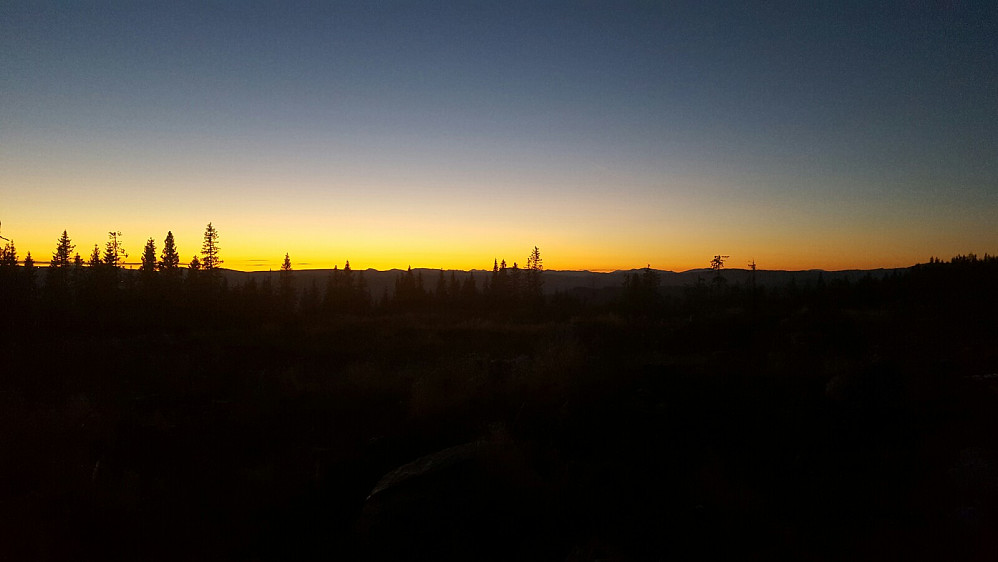 I vest har sola gått ned.