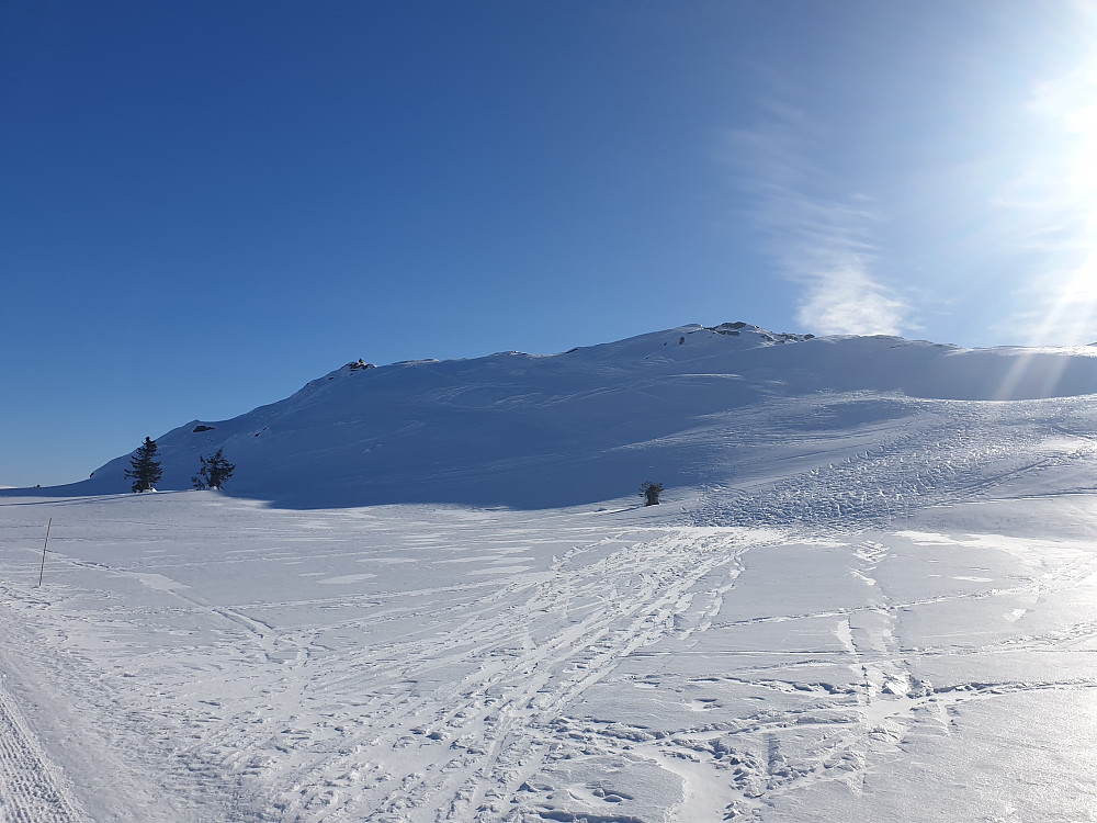 Snart oppå dagens første topp, Kvitfjellet.