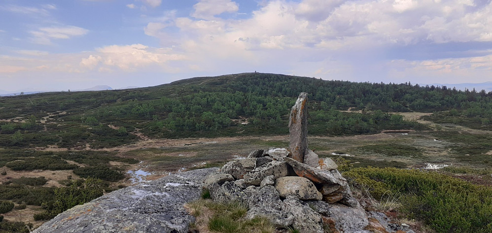 Veslevarden på Veslesynet med Synet i bakgrunnen. Til venstre i horisonten kan man se Rundemellen og Skarvemellen