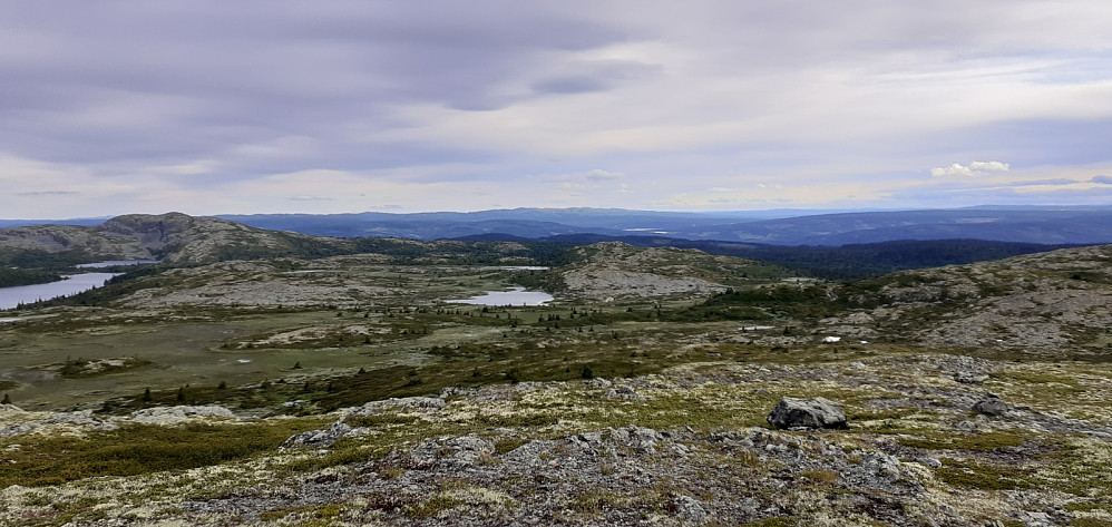 Steinknatten til høyre og Binnhovdsknatten til venstre fra Smørlifjellet