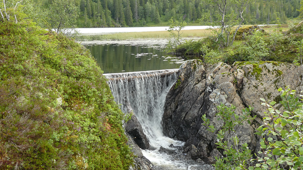 Elveutløpet fra Aunbuvatnet.