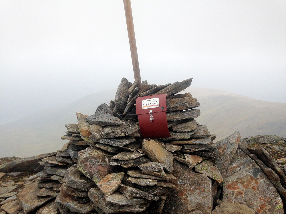 Toppvarden på Gorzelvtinden 1072 moh.