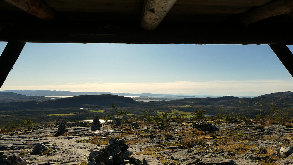 Flott utsikt fra gapahuken mot Ørlandet.