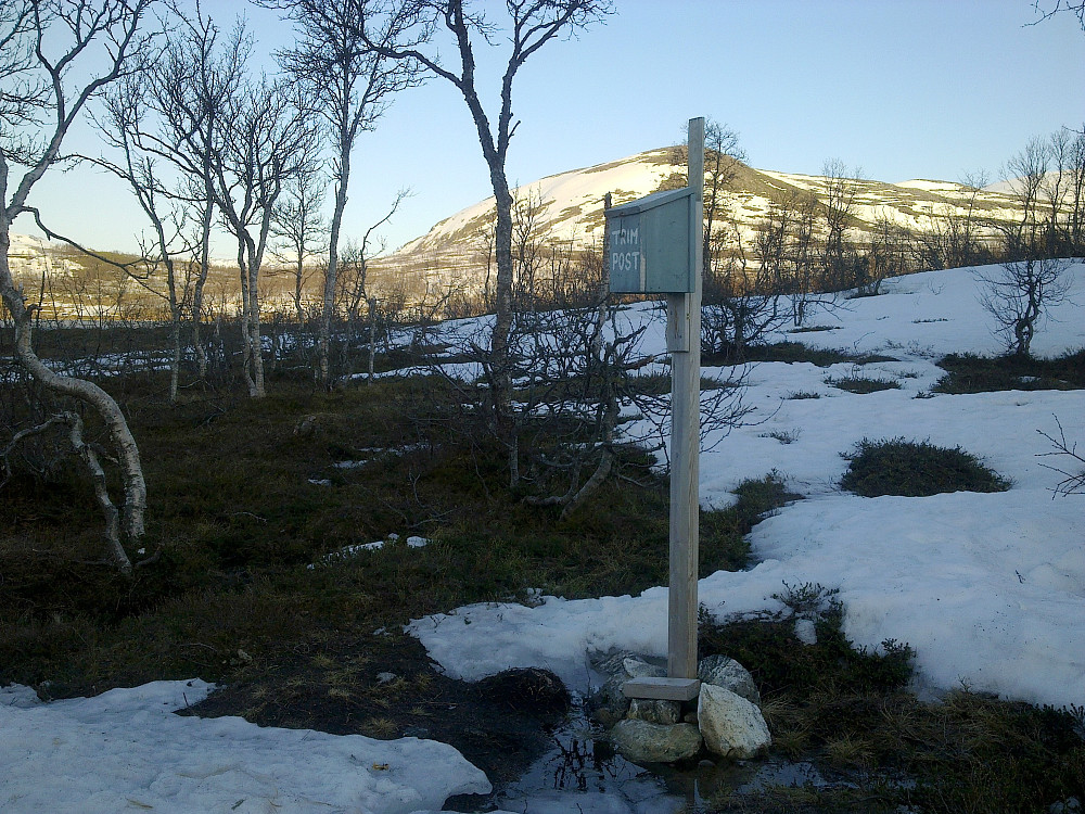 Da var det fritt for snø ved kassen for den her vinteren.